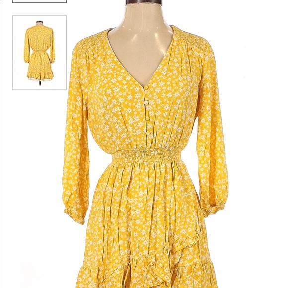 Nordstrom creative concepts yellow dress - Picture 1 of 2